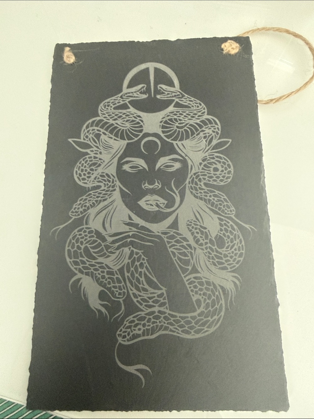 Mystic Medusa Slate Wall Art - Black